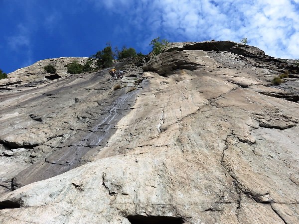 Escalade à Machaby, vallée d'Aoste